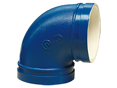 衬塑沟槽90°弯头